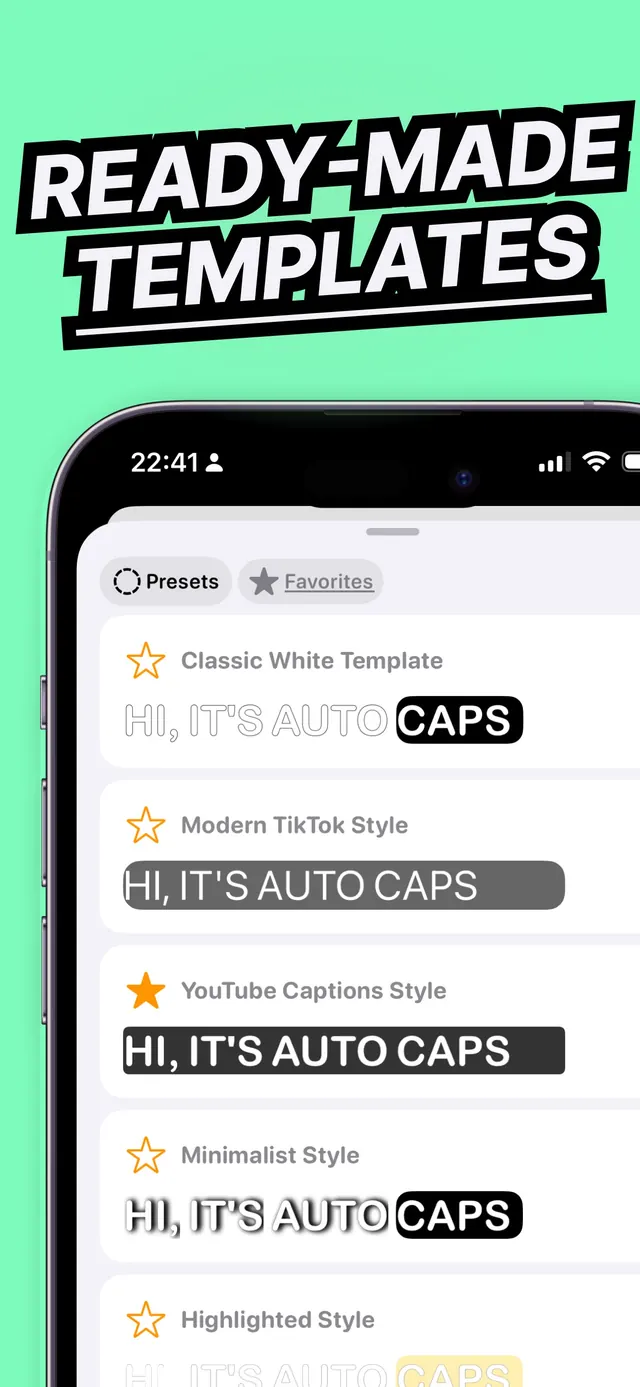 AutoCaps — App Store screenshot 4 of 5